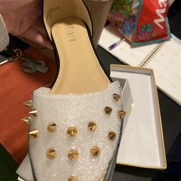 Black clear studded sandals - Picture 1 of 3